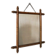 Miroir en bois effet bambou