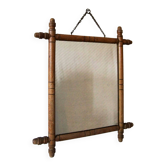 Miroir en bois effet bambou