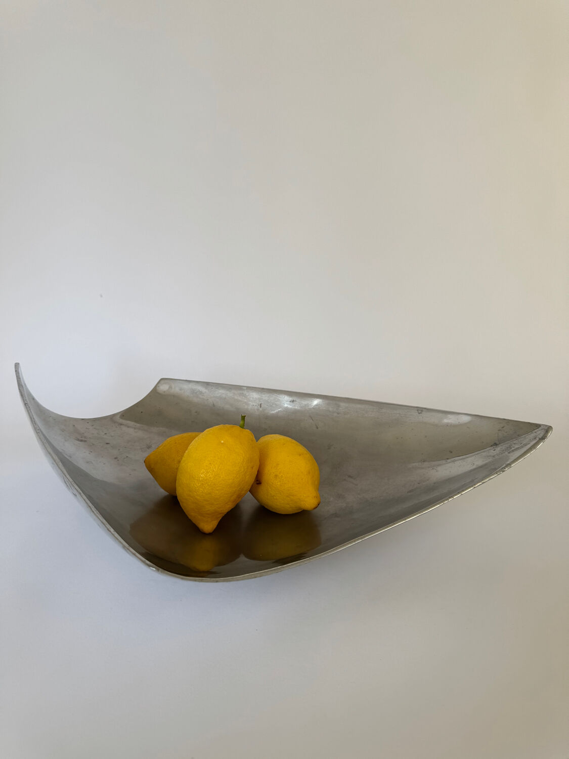 Vintage Modernist Large Aluminium Decoeative Bowl