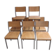 Set of 8 industrial chairs