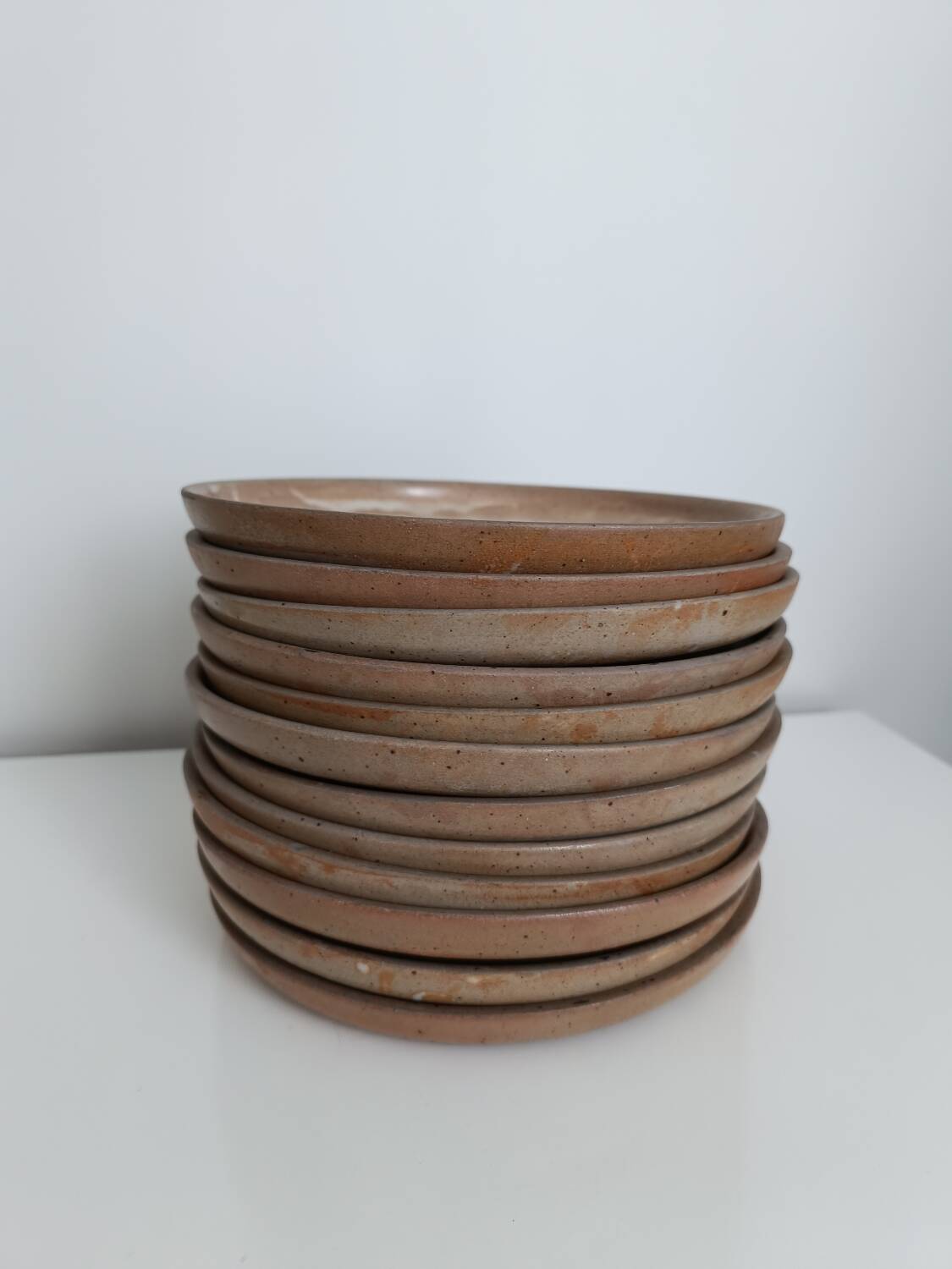 Set of 12 stoneware dinner plates france