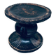 Handcrafted Low Stool in Carved Stained Wood, Africa, 1950s