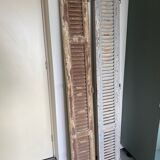 Old wooden french louvre shutters