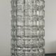 Vintage embossed cylindrical glass vase