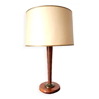 Art deco wooden liner lamp