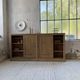 Large row of solid oak loom sliding doors