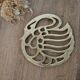 Brass trivet Sleeping Swan