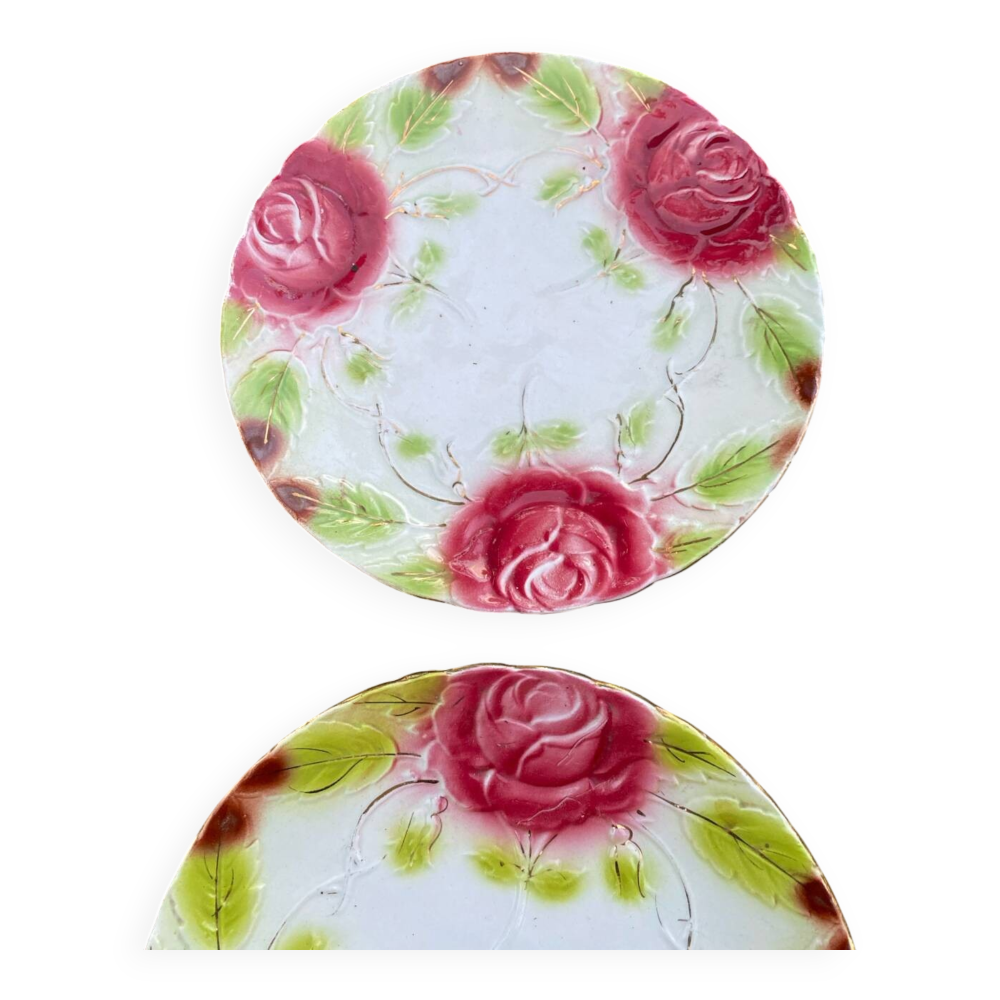 Set of 2 early 19th century earthenware plates