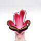 Murano Sommerso Vase Sculpture "Chambord" – Ruby Red & Champagne