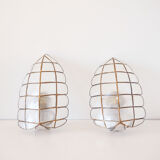 Pair of mother-of-pearl sconces