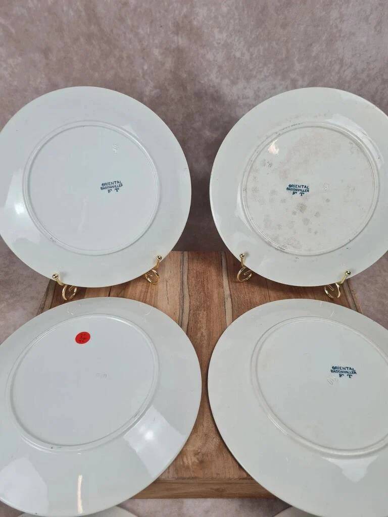 Set of 6 flat plates Badonviller – "oriental" model