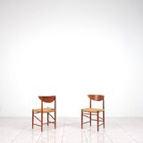 Ensemble de 4 chaises à repas en teck par Peter Hvidt & Orla Molgaard-Nielsen