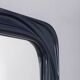 Vintage 1970s square wall mirror in blue plastic, Italian design