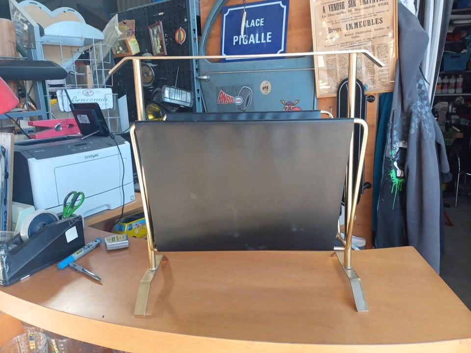 Vintage magazine or vinyl record rack