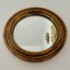 Miroir rond vintage en bois doré 25cm