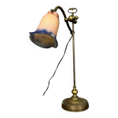 Cochelin France : lampe de bureau époque 1890 en bronze doré