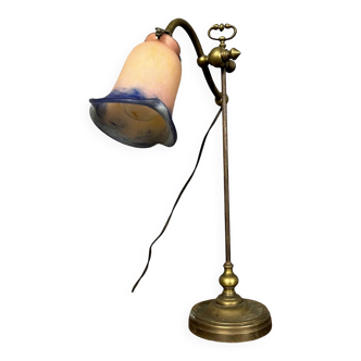 Cochelin France : lampe de bureau époque 1890 en bronze doré