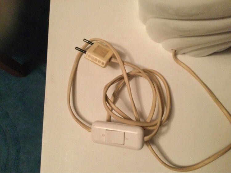 Lamp foot in white ceramic