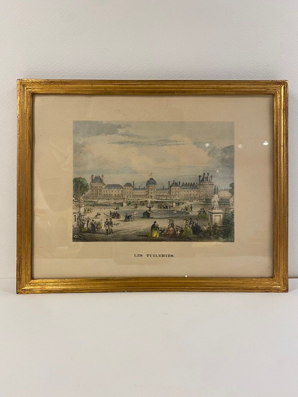 Gravure en couleur, Les Tuileries, Paris