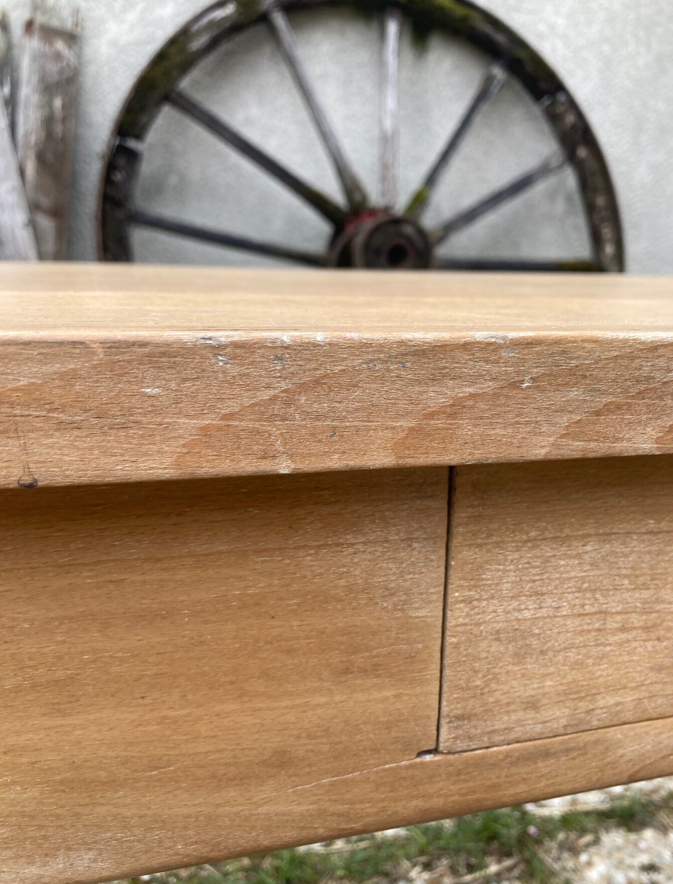 Antique solid wood desk