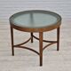 1950s, danish design, coffee table, glass, oak wood, original condition.