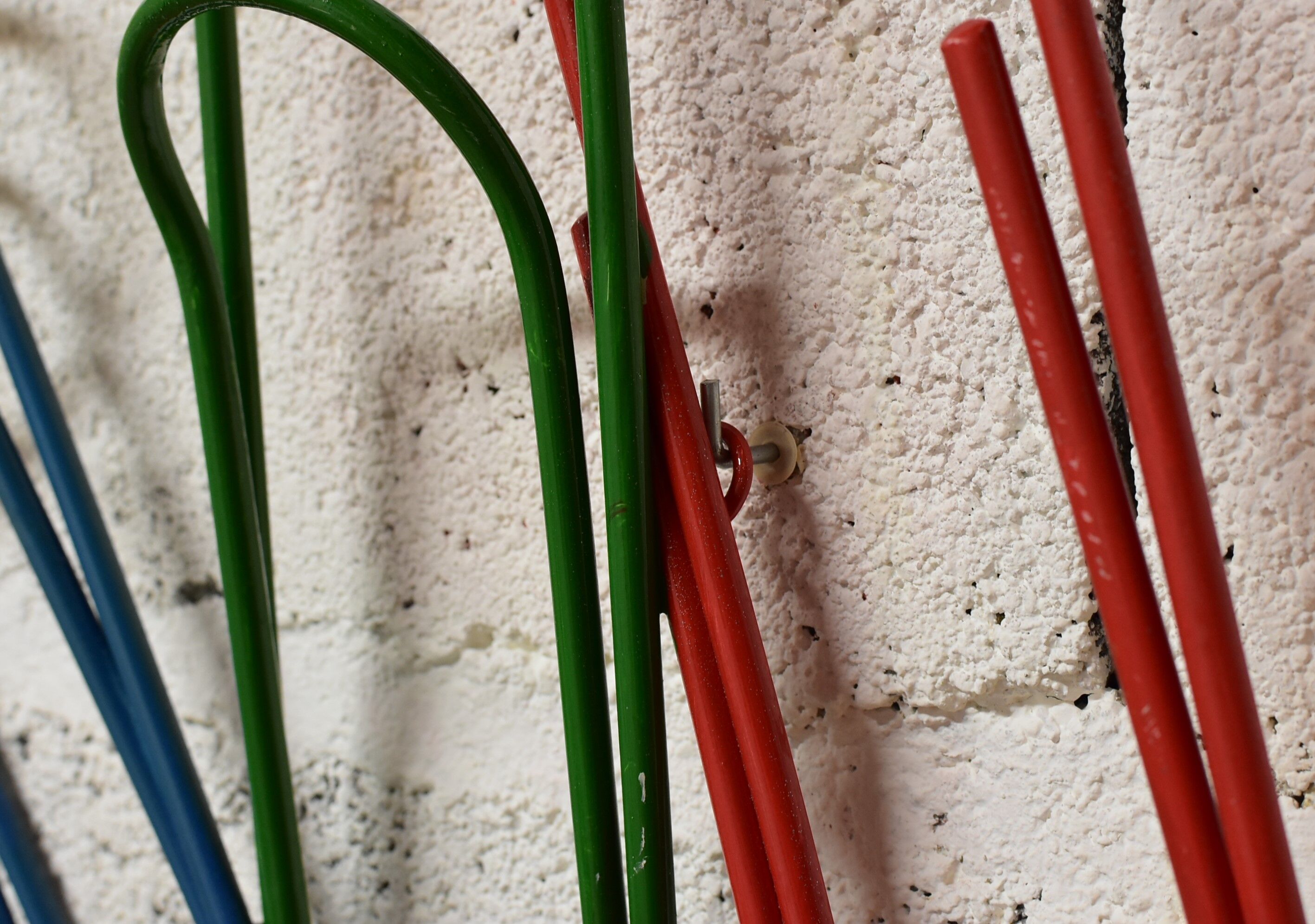 Vintage trombone coat rack.