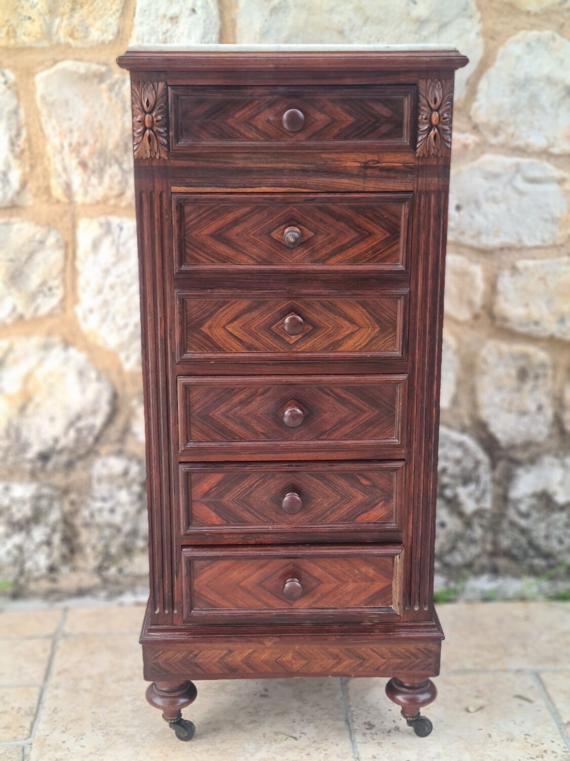 Commode chiffoniere estampillée par Joseph Roll époque Napoléon III
