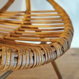Rattan shell armchair