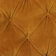 Yellow velvet padded toad sofa and wooden feet