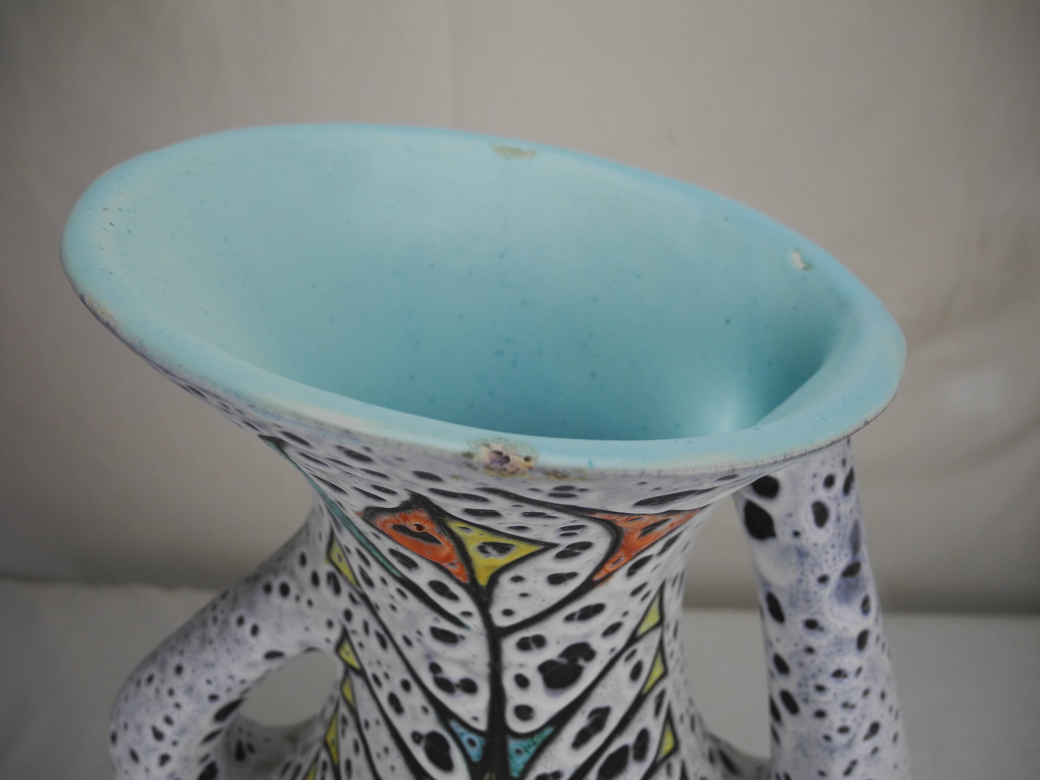 old Vallauris vase Pierre Fromentin vintage decor French vase 50s 60s