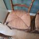 4 rustic straw chairs