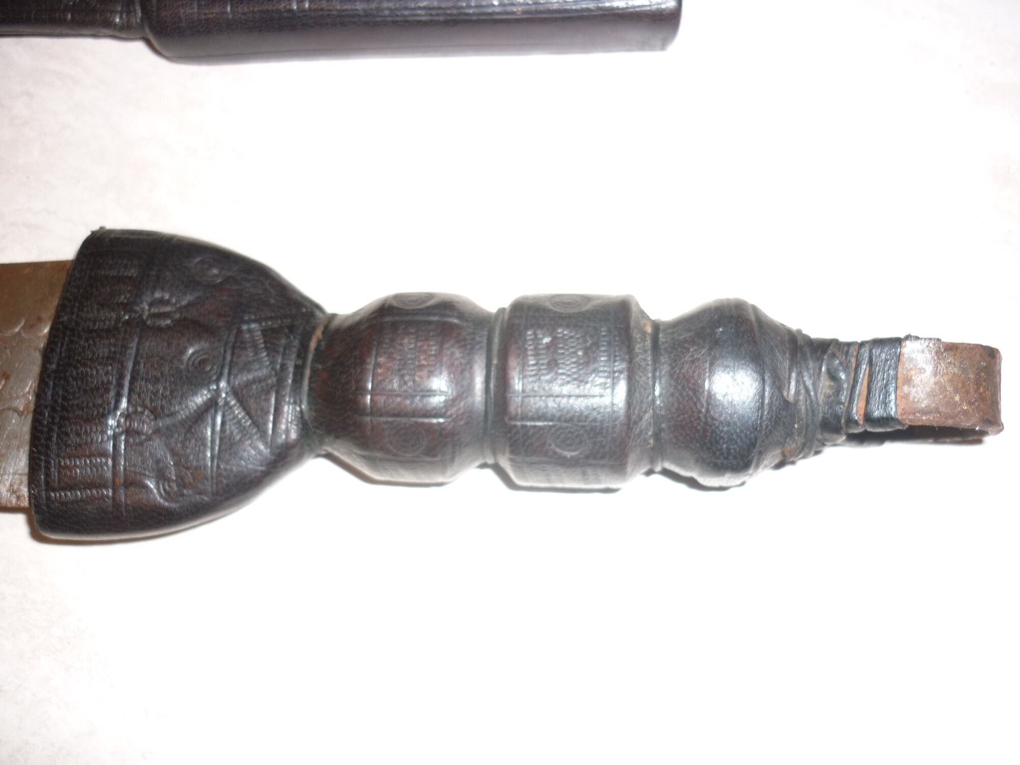 Tuareg knife with wooden case covered with leather 56 cm