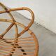 Round bamboo and rattan armchair