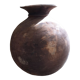Old wooden pot