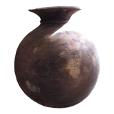 Old wooden pot