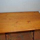 Oak and cast-iron bistro table