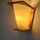 Pair of Louis Kalff frosted wood and opaline sconces