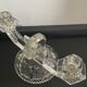 Art deco chandelier in molded glass