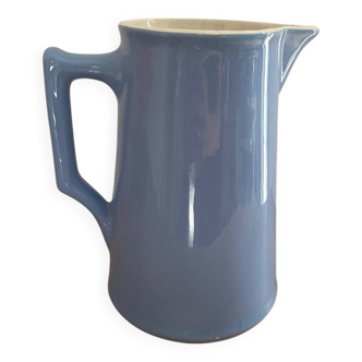 Pichet vintage en faïence bleu ciel – H.B.C.M France