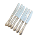 Série de 6 couteaux en métal argenté