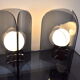 Paire de lampes midcentury méthacrylate et bois danemark