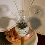 Table lamp, Cigno, made of steel and Nautilus shells, by Antonio Pavi