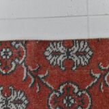 2x9 Red & Dark Blue Floral Vintage Runner Rug, 75x285Cm SK 23566