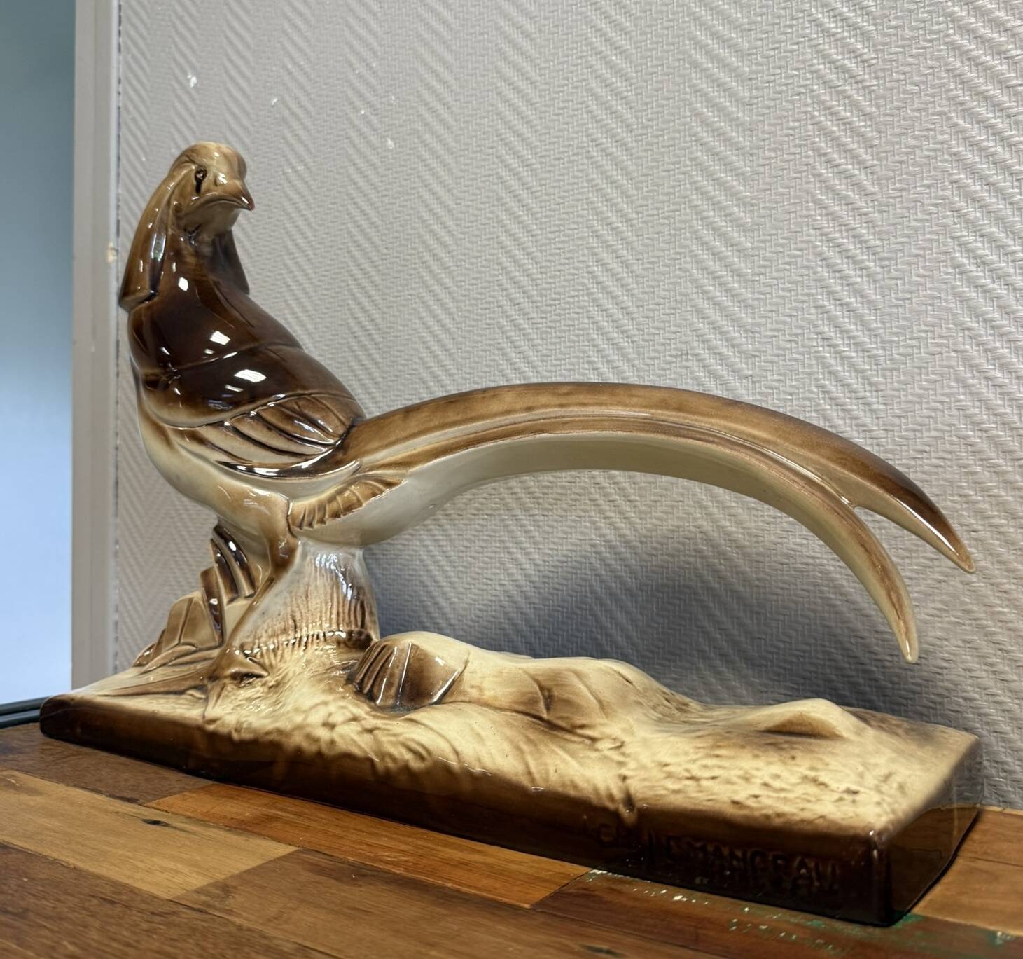 Charles Lemanceau: Art Deco ceramic pheasant