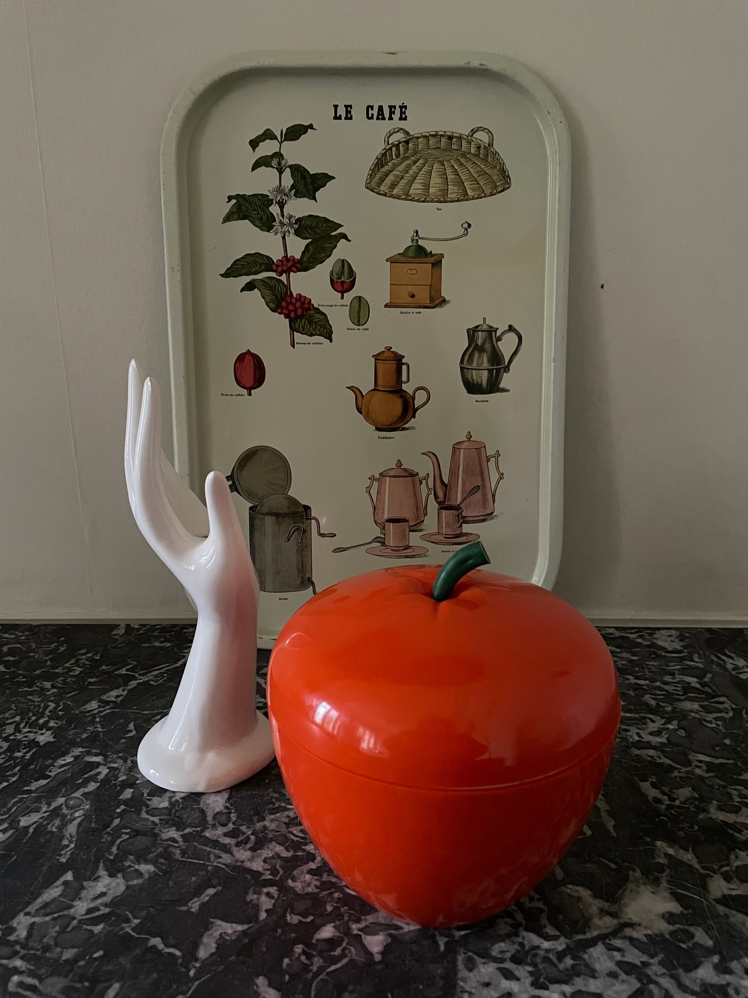 Orange apple ice bucket 1970