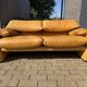 Beautiful Cassina Maralunga 2-seater in camel light patinated natural leather.