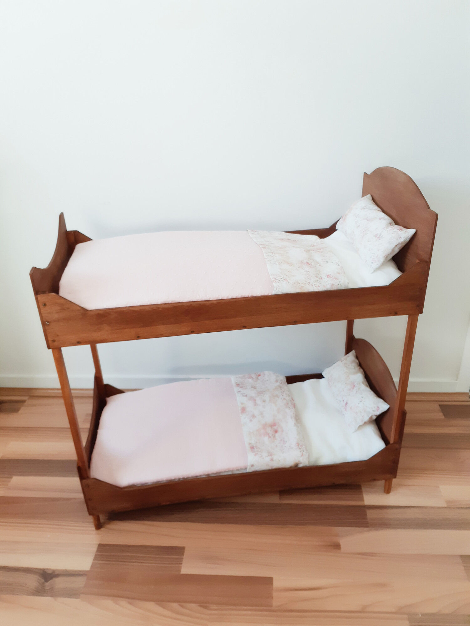 Bunk beds for dolls , wooden , handmade , vintage french , Liberty