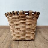 Chestnut basket wicker and rattan