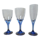 Service of 30 blue footed glasses.
