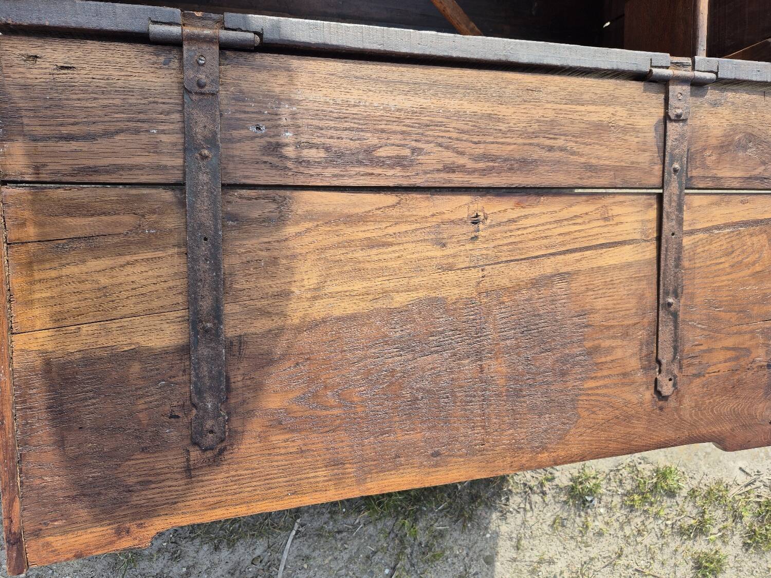 Antique chest wood carving oak